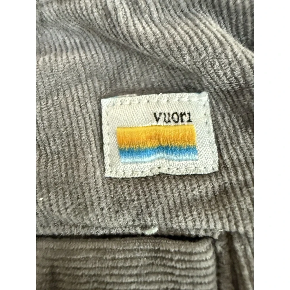 Vuori men's S Optimist Corduroy Shorts Charcoal Gray 8